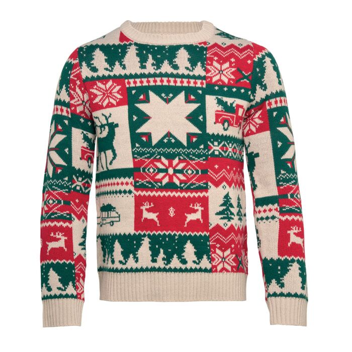 Świąteczny sweter z dzianiny S-