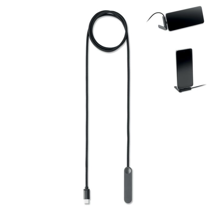 stojak na telefon z kablem USB-