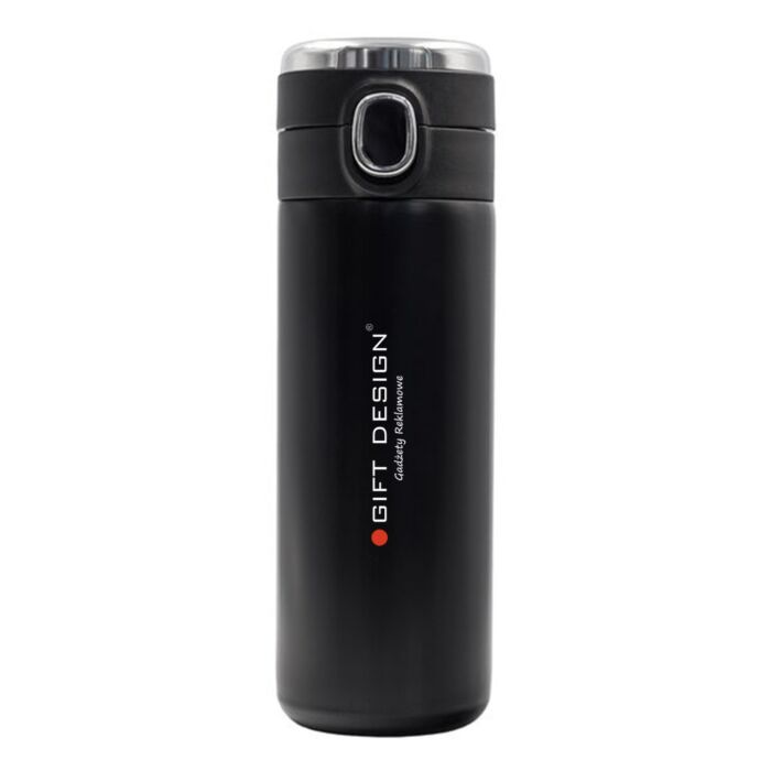 Kubek próżniowy z termometrem Bounce 420ml, czarny Kubek próżniowy z termometrem Bounce 420ml, czarny