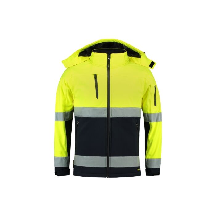 Bi-color EN ISO 20471 Softshell Softshell kurtka unisex