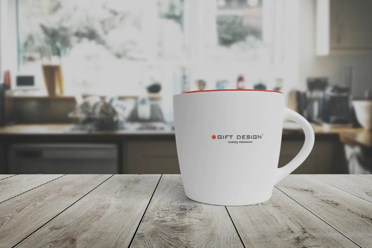 Kubek ceramiczny z nadrukiem logo Gift Design