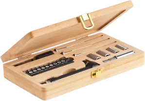 21 pcs tool set in bamboo case